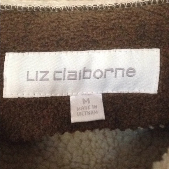 Liz Claiborne Brown Coat with Sherpa Lining - Picture 2 of 5
